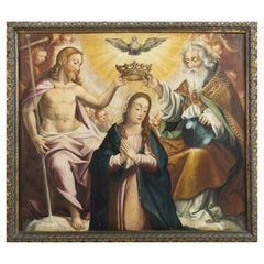 École européenne du XVIIe siècle « Le couronnement de la Vierge par la Trinité »