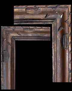 Antiker, geschnitzter Bilderrahmen aus Holz, Anfang des 20. Jahrhunderts, gerahmt 50,8 x 43,2 cm