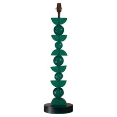Lampe de table européenne sculpturale Silhouette, vert émeraude par Margit Wittig