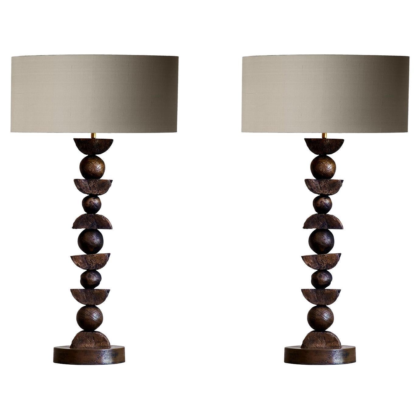 Contemporary European Bronze Silhouette Table Lamp by Margit Wittig