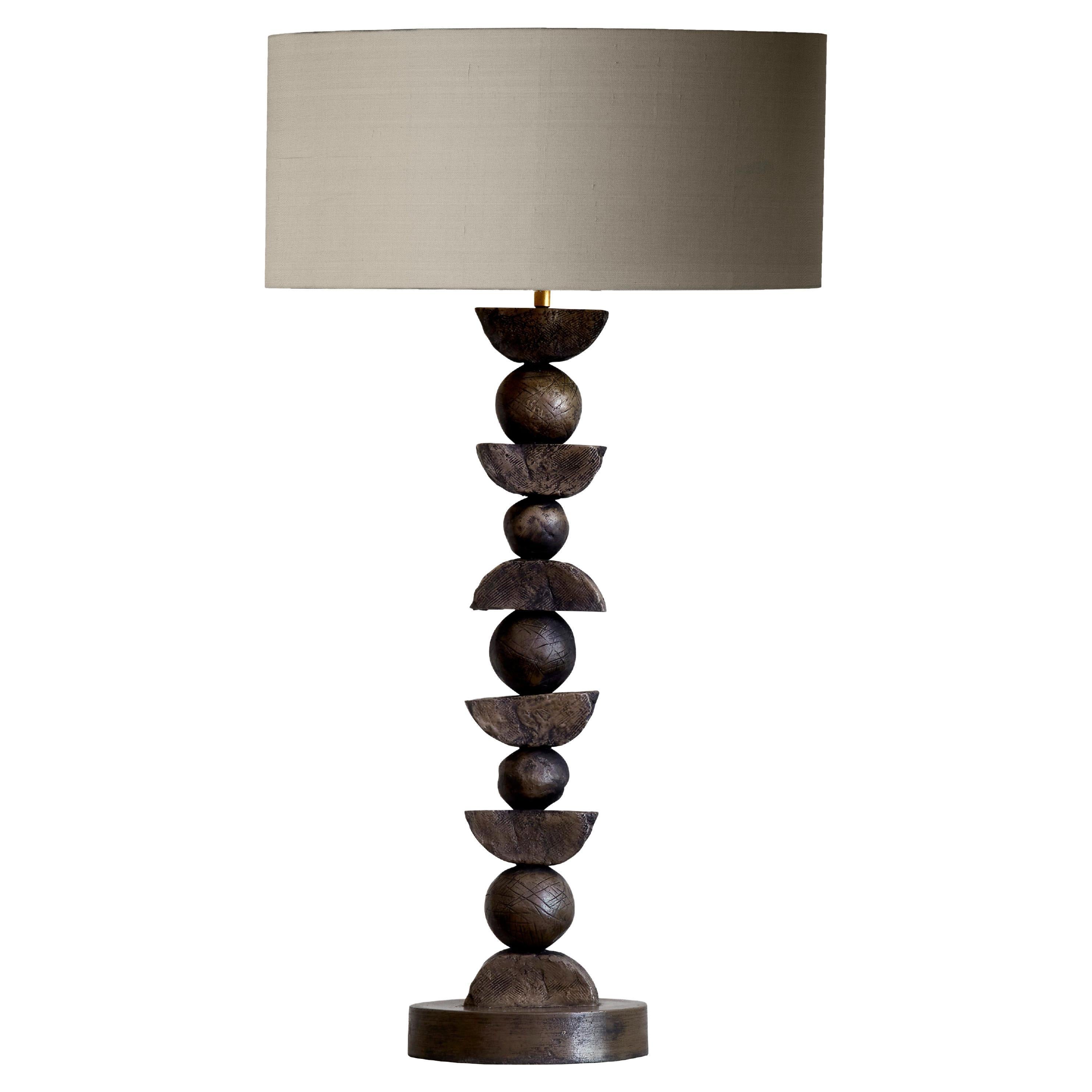 European, Silhouette Table Lamp by Margit Wittig, Bronze Resin