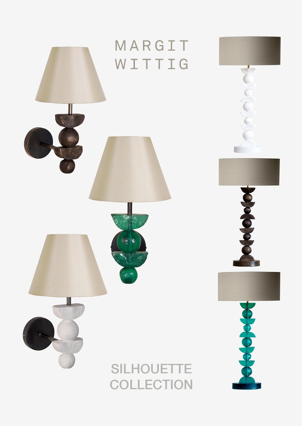 European, Sculptural Silhouette Table Lamp, Emerald Green by Margit Wittig In New Condition For Sale In  London, GB