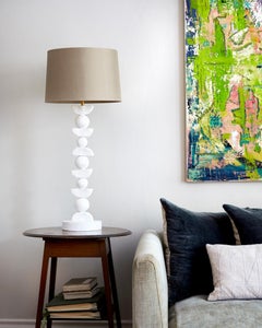 European, Contemporary, Sculptural Silhouette Table Lamp, White by Margit Wittig