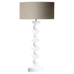 European, Silhouette Table Lamp by Margit Wittig, White Resin