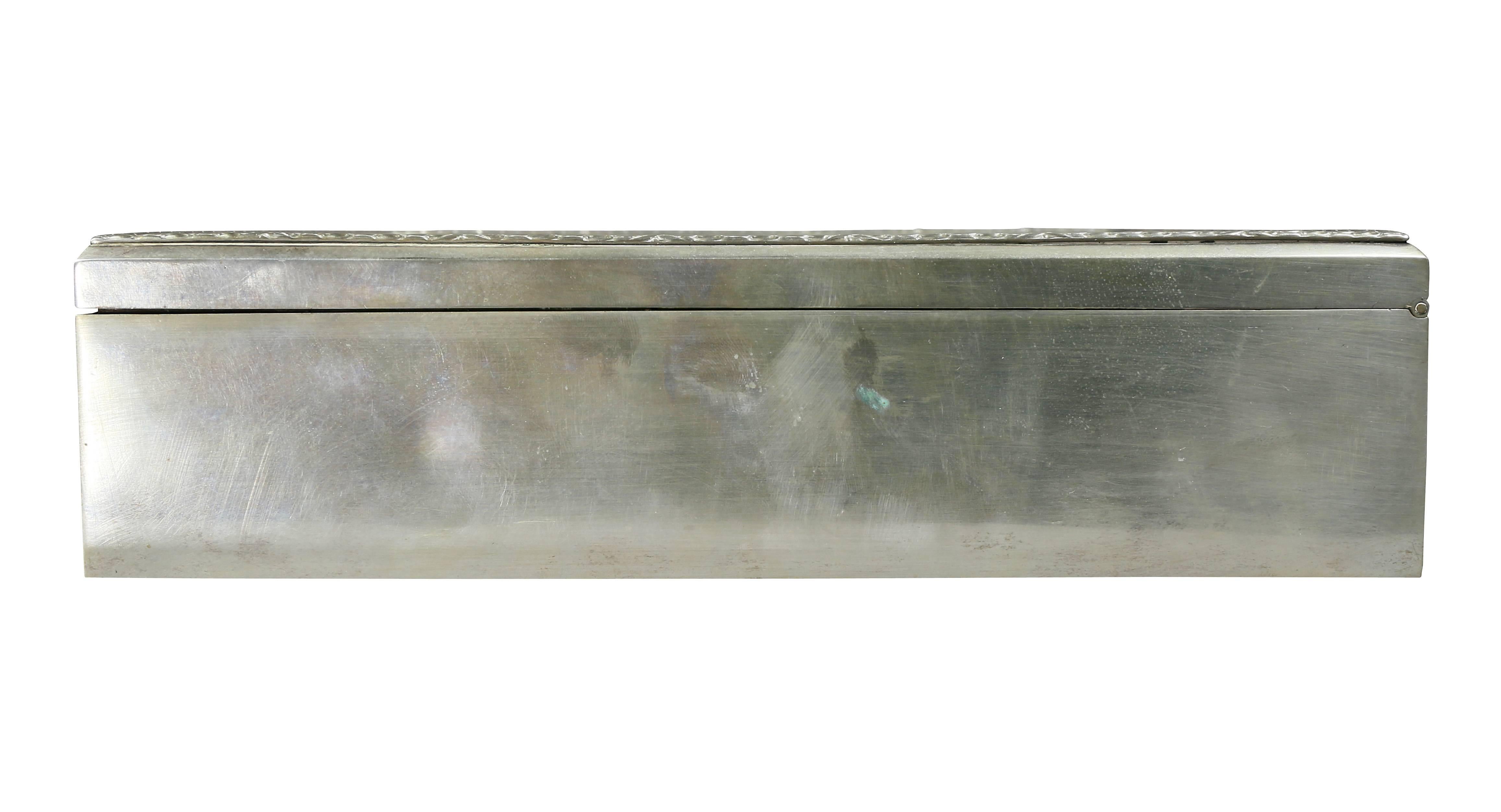 European Silver Box Containing Mother-of-Pearl Counter Chips 4