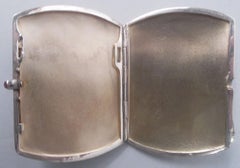 European Silver Cigarette Case with Enameled Napoleon I Portrait