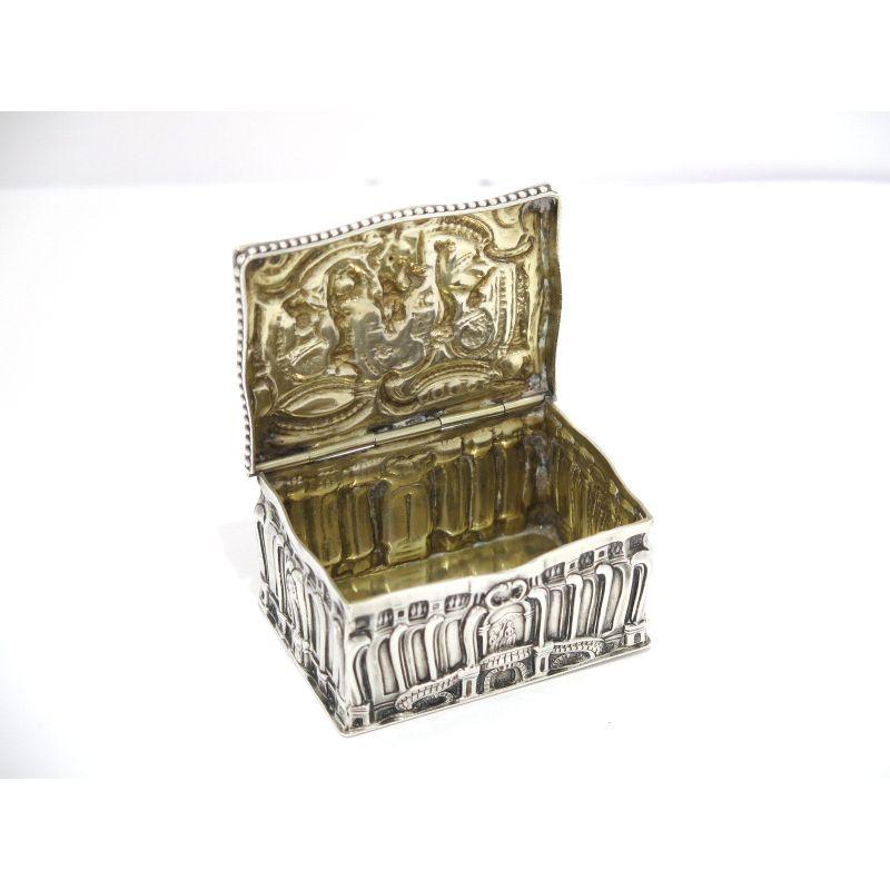Late 19th Century European Silver Gebruder Dingeldein Antique German Hanau Neptune Snuff Box