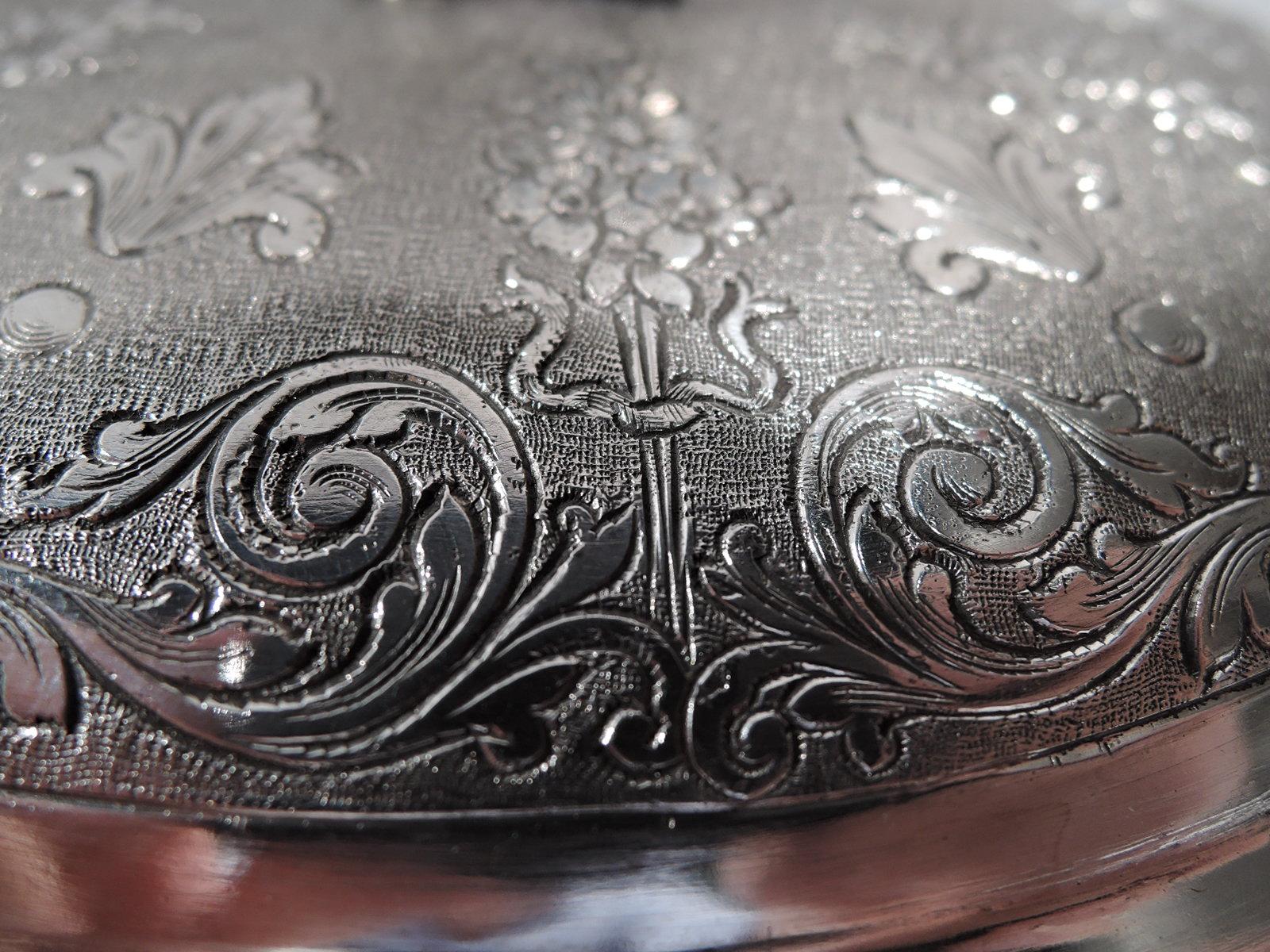 19th Century European Silver Keepsake Box with Elephant Finial