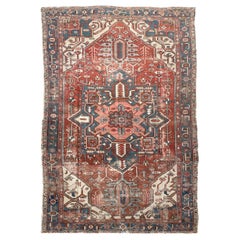 Alfombra antigua Heriz-Serapi de tamaño europeo, c. 1910-20