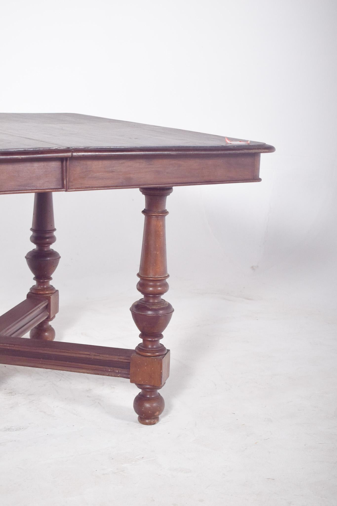 20th Century European Square Extendable Dining Table For Sale