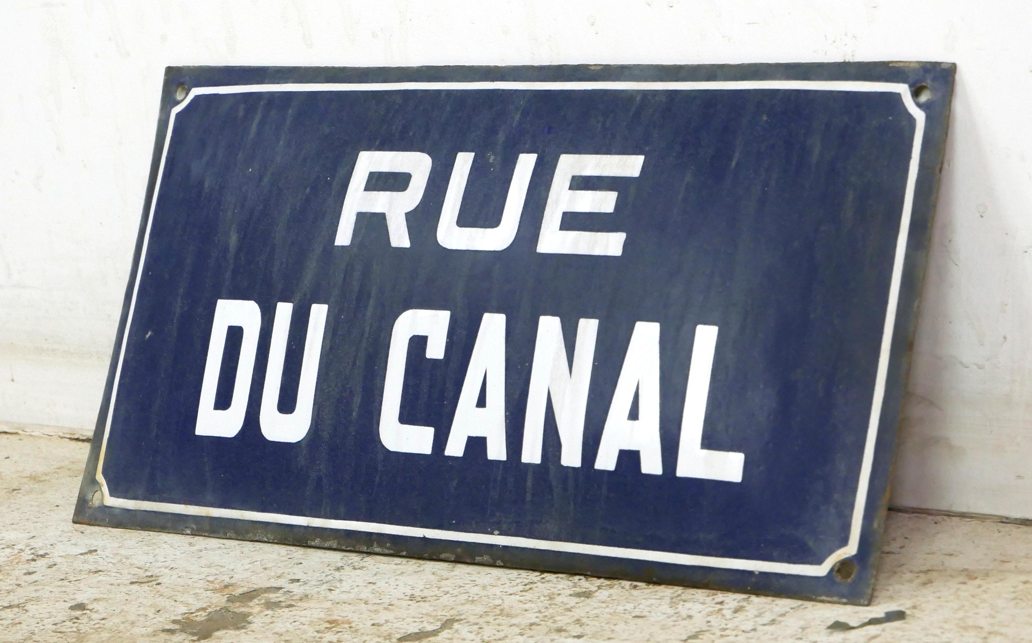 Français Panneau européen de la rue du Canal