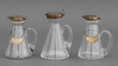 European Sterling Mounted Glass Whiskey Noggins, 3