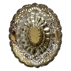 European Sterling Silver Pierced Footed Bowl