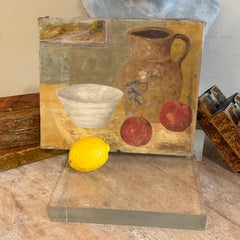 European Still Life with Pitcher, Fruit and Bowl Oil Painting on Canvas