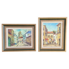 European Street Scene Street Paintings