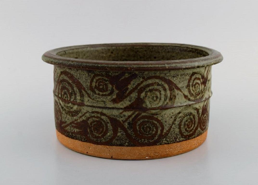Unknown European Studio Ceramicist, Bowl in Glazed Ceramics, Late 20th Century For Sale