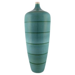 European Studio Ceramicist, Large Floor Vase in Glazed Ceramics