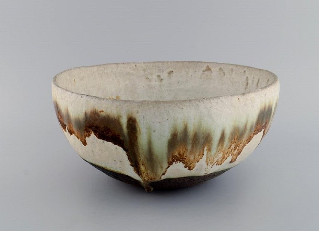 Unknown European Studio Ceramicist, Large Unique Bowl in Glazed Ceramics