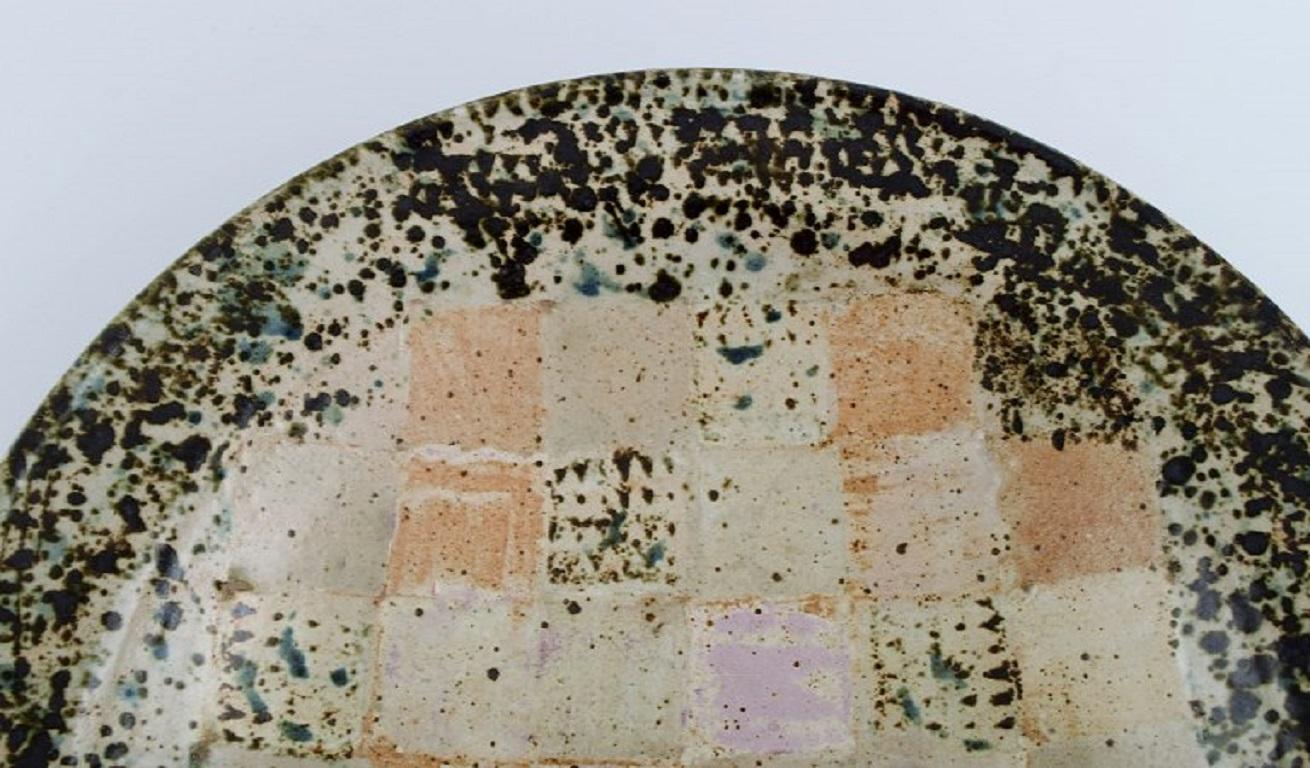 Ceramista europeo de estudio, Gran cuenco único de gres esmaltado, 1988 Desconocido en venta