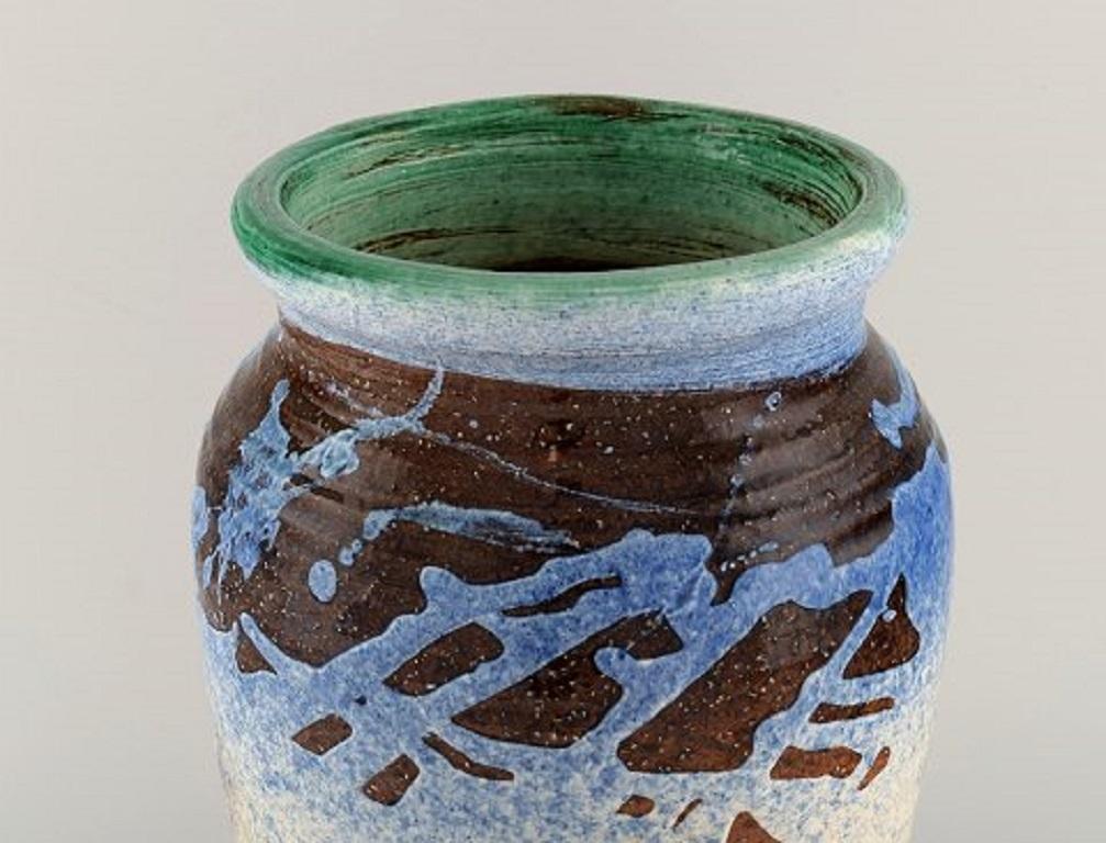Unknown European Studio Ceramicist, Large Unique Vase in Glazed Ceramics