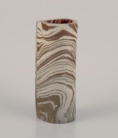 Ceramista da studio europeo. Coppia di vasi in ceramica unici nel loro genere. 1980s