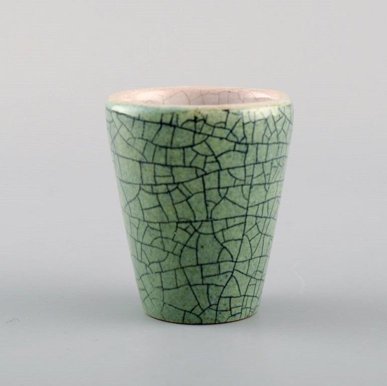 Unknown European Studio Ceramicist, Serving Tray with Beakers in Glazed Stoneware