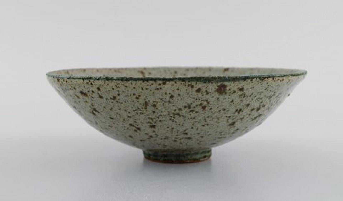 Unknown European Studio Ceramicist, Two Bowls in Glazed Stoneware, Late 20th C For Sale