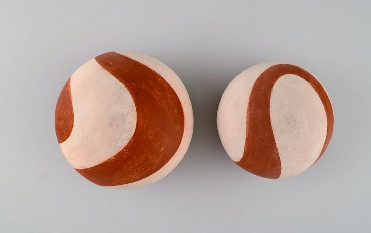 Unknown European Studio Ceramicist, Two Rattle Instruments in Glazed Stoneware For Sale