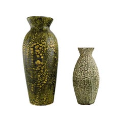 European Studio Ceramicist, Two Vases in Glazed Ceramics, 1960s-1970s