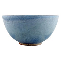 European Studio Ceramicist, Unique Bowl in Glazed Ceramics, 1980s