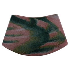 Ceramista di studio europeo, ciotola unica in ceramica smaltata, datata 1986