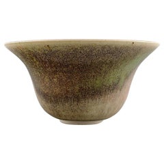 European Studio Ceramicist, Unique Bowl in Glazed Stoneware, 1982