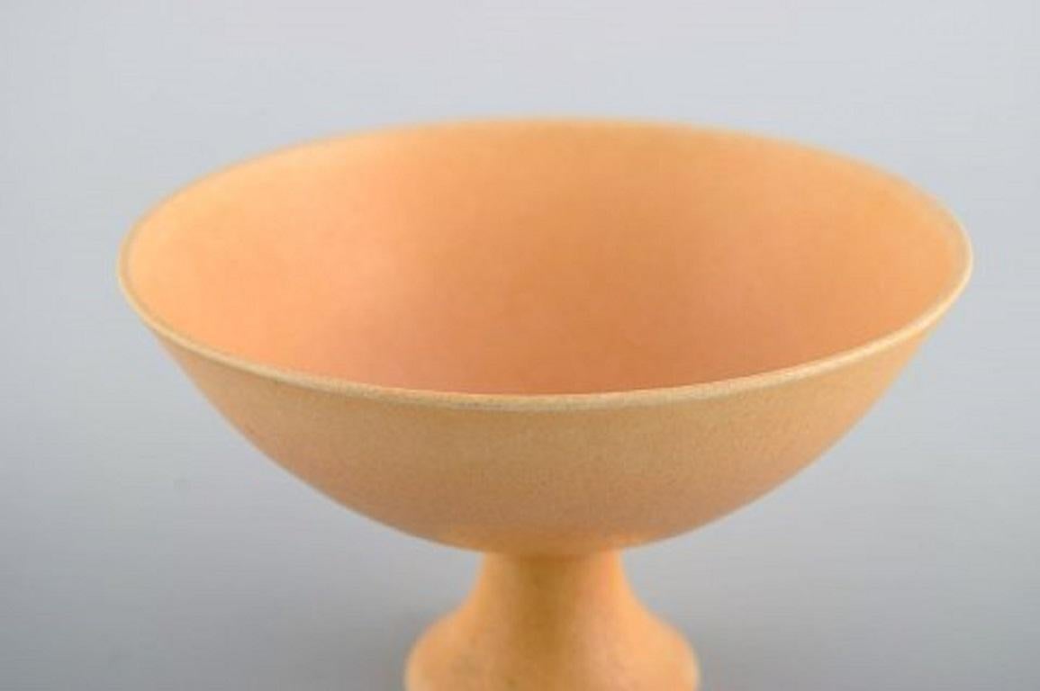European Studio Ceramicist, Unique Bowl on Base in Glazed Ceramics, 21st Century In Excellent Condition For Sale In Copenhagen, DK