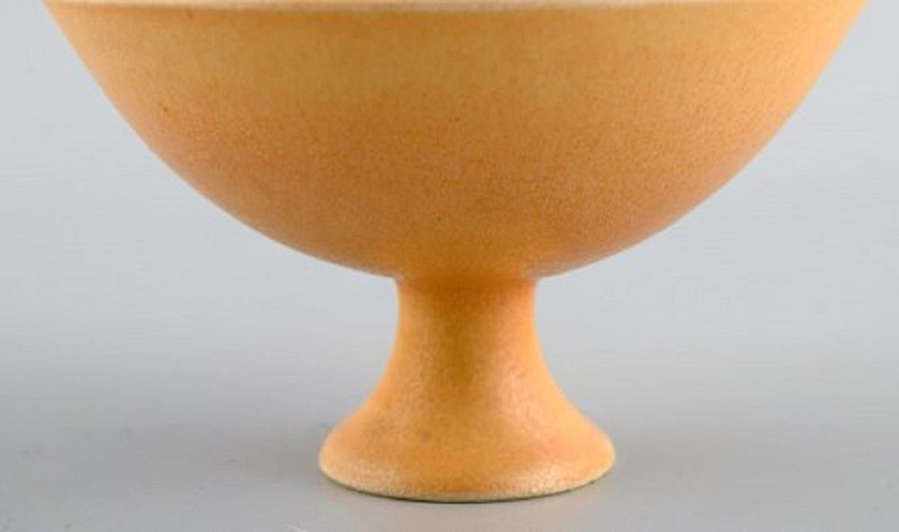 Contemporary European Studio Ceramicist, Unique Bowl on Base in Glazed Ceramics, 21st Century For Sale