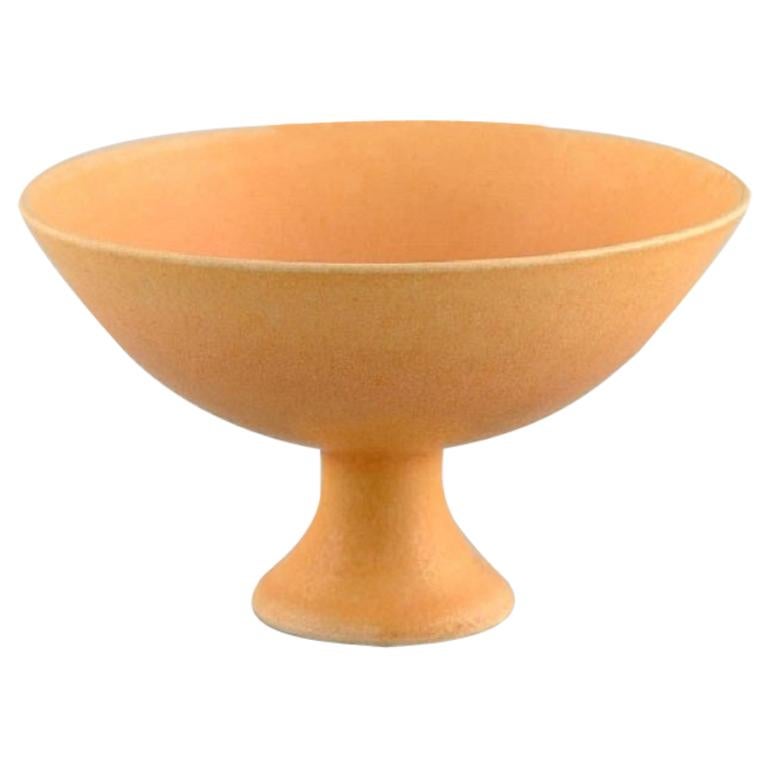 European Studio Ceramicist, Unique Bowl on Base in Glazed Ceramics, 21st Century