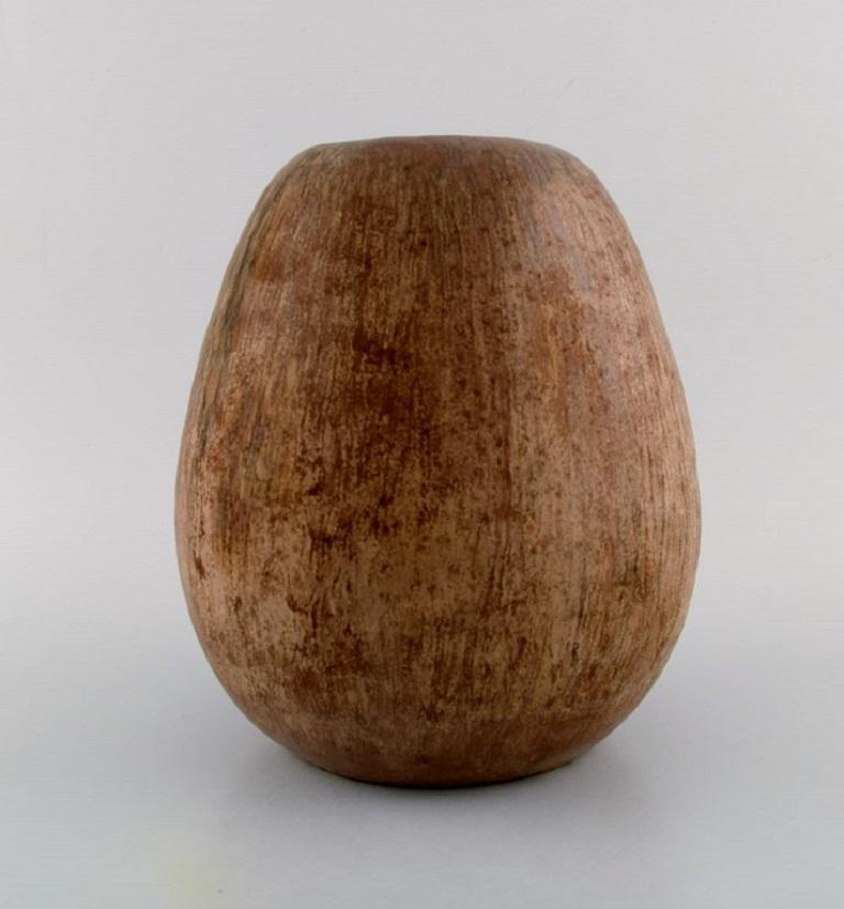 Mid-Century Modern European Studio Ceramicist, Unique Clay Vase, 1960s / 70s