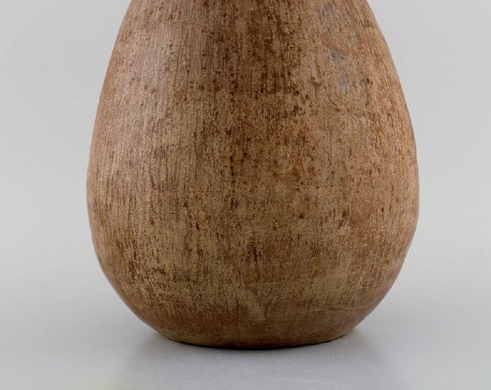 Glazed European Studio Ceramicist, Unique Clay Vase, 1960s / 70s