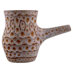 European Studio Ceramicist, Unique Jug in Glazed Stoneware