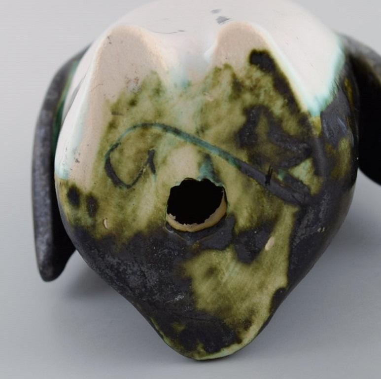 European Studio Ceramicist, Unique Penguin in Glazed Ceramics, 1980s 1