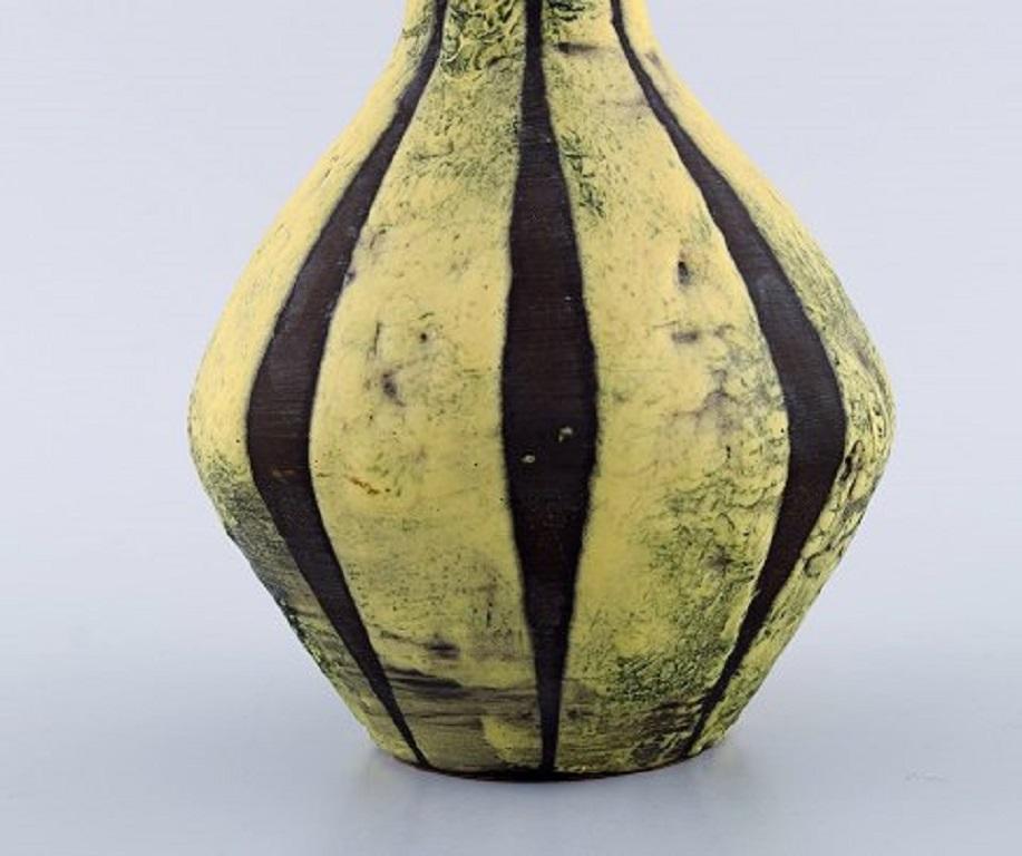 Unknown European Studio Ceramicist, Unique Retro Vase in Glazed Ceramics, 1960s For Sale