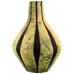 European Studio Ceramicist, Unique Vintage Vase in Glazed Ceramics, 1960s