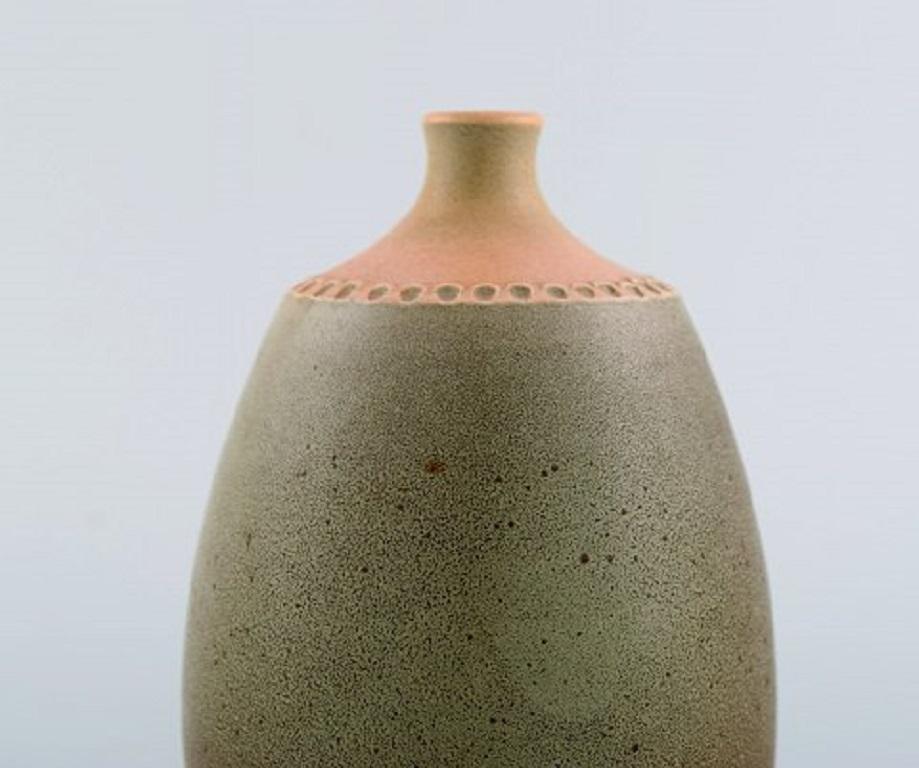 Unknown European Studio Ceramicist, Unique Vase in Glazed Ceramics, 1970s