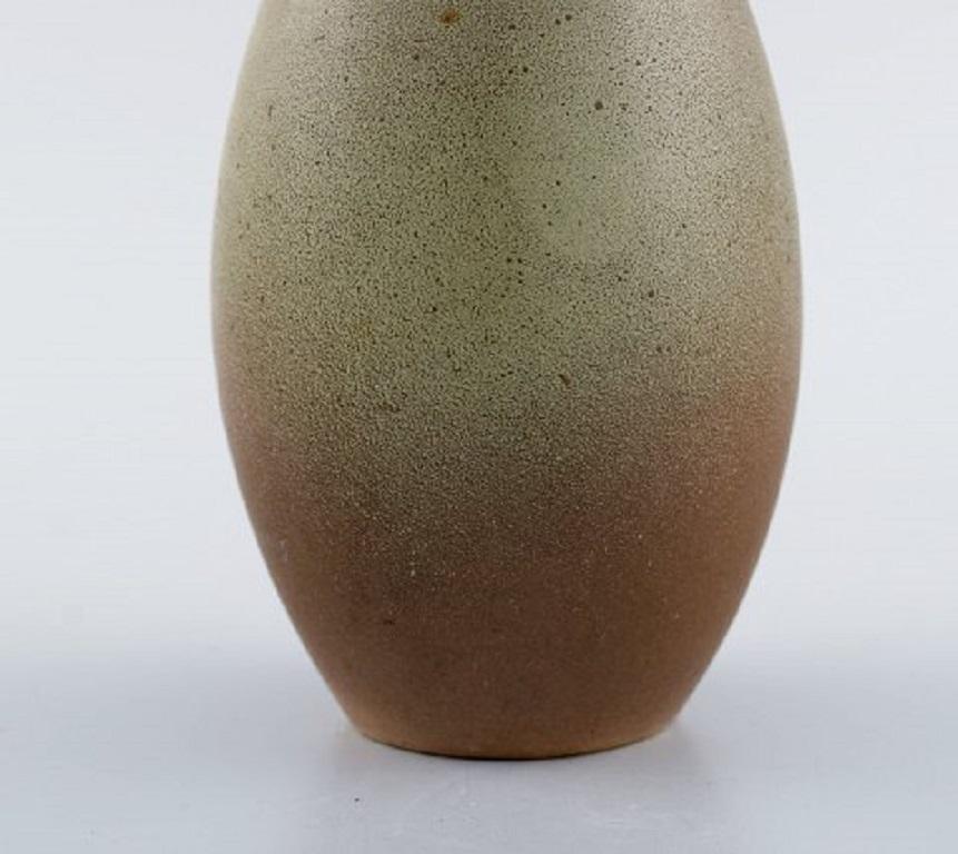European Studio Ceramicist, Unique Vase in Glazed Ceramics, 1970s In Excellent Condition In Copenhagen, DK