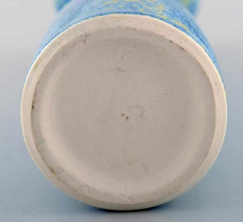 European Studio Ceramicist, Unique Vase in Glazed Ceramics, 1980s 1