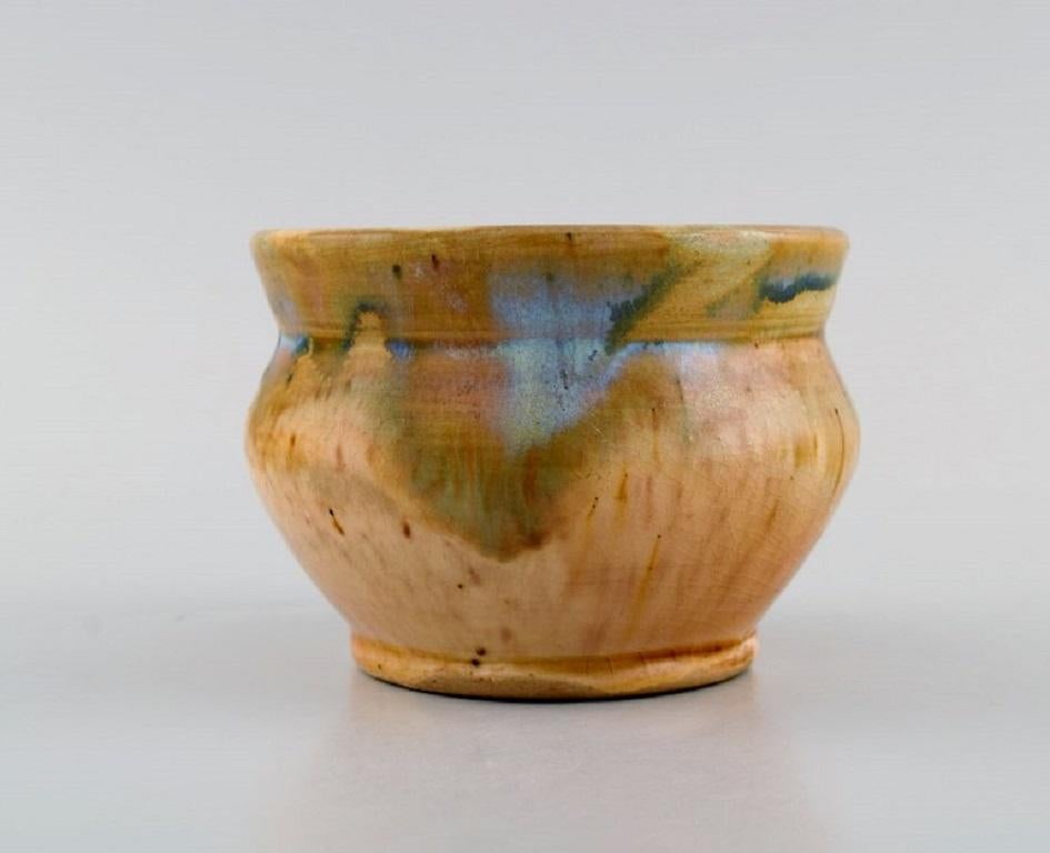 Unknown European Studio Ceramicist, Unique Vase in Glazed Ceramics, Mid-20th C For Sale