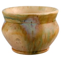 Vintage European Studio Ceramicist, Unique Vase in Glazed Ceramics, Mid-20th C
