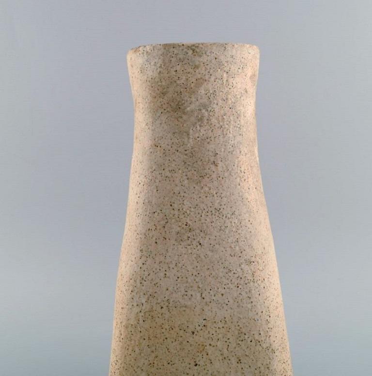 European Studio Ceramicist, Unique Vase in Glazed Stoneware, 1960s/70s In Excellent Condition In Copenhagen, DK
