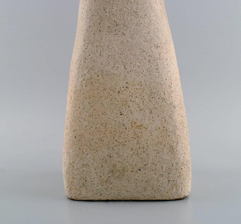 Mid-20th Century European Studio Ceramicist, Unique Vase in Glazed Stoneware, 1960s/70s