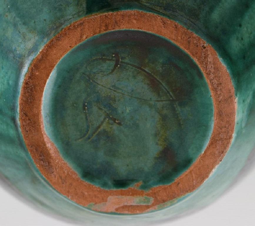 Europäischer Studio-Keramikkünstler, einzigartige Vase aus glasiertem Steingut, 1960er/70er Jahre (Mitte des 20. Jahrhunderts) im Angebot