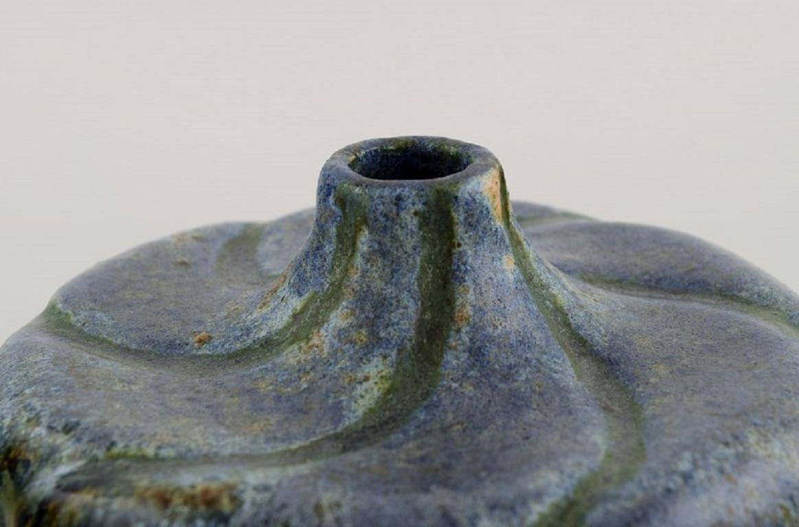 Late 20th Century European Studio Ceramicist, Unique Vase in Glazed Stoneware, 1970s